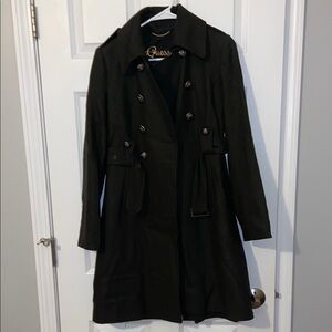 Guess Women's Elegant Dark Green Trench Coat